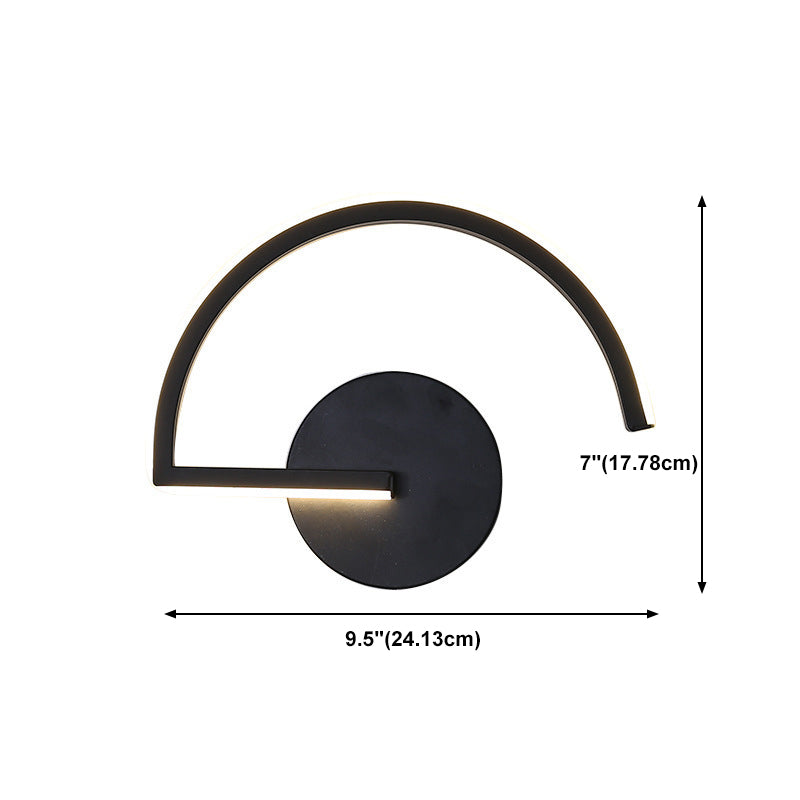 1-Light LED Wall Mount Light Simple Wall Sconce Light with Acrylic Shade for Bedroom