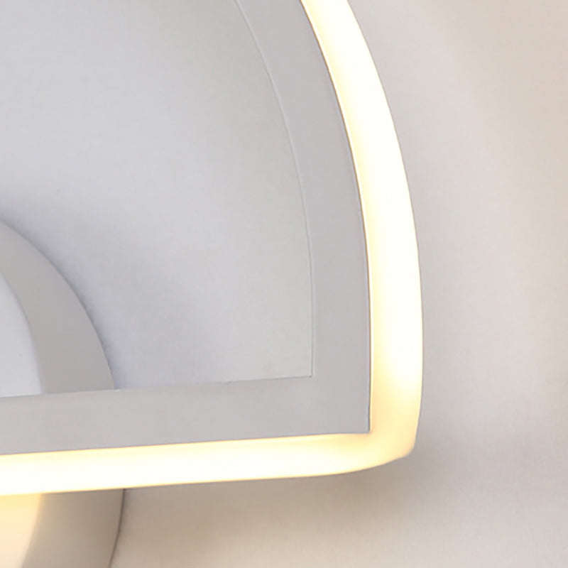 1-Light LED Wall Mount Light Simple Wall Sconce Light with Acrylic Shade for Bedroom