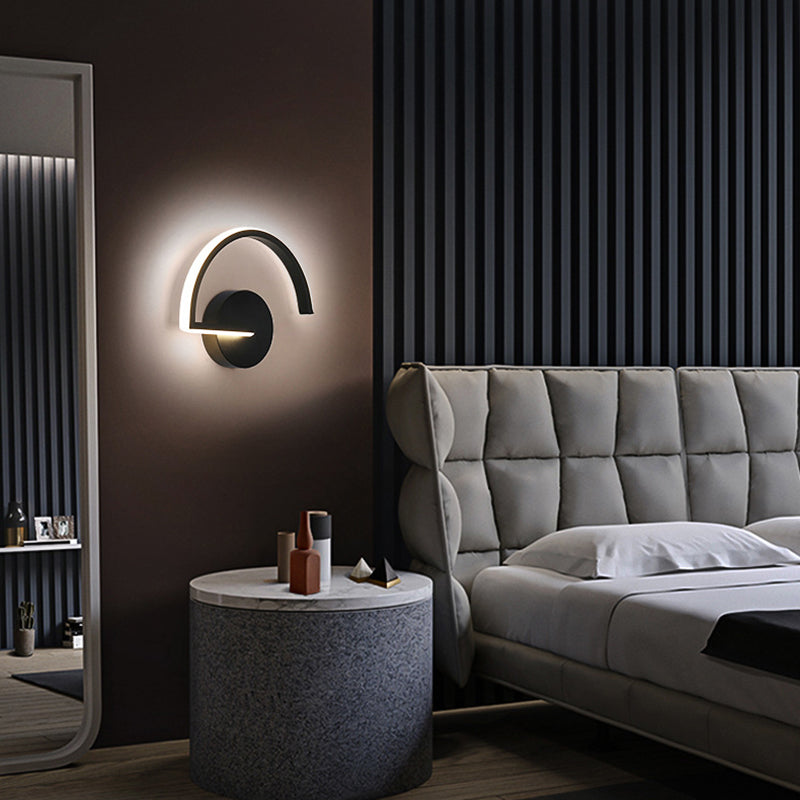 1-Light LED Wall Mount Light Simple Wall Sconce Light with Acrylic Shade for Bedroom