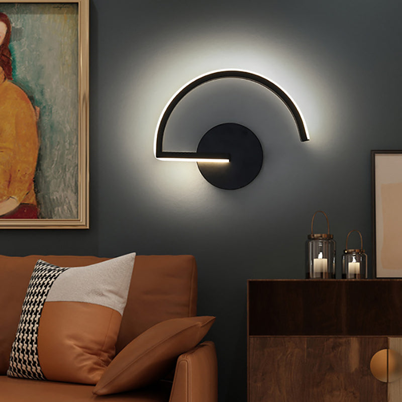 1-Light LED Wall Mount Light Simple Wall Sconce Light with Acrylic Shade for Bedroom