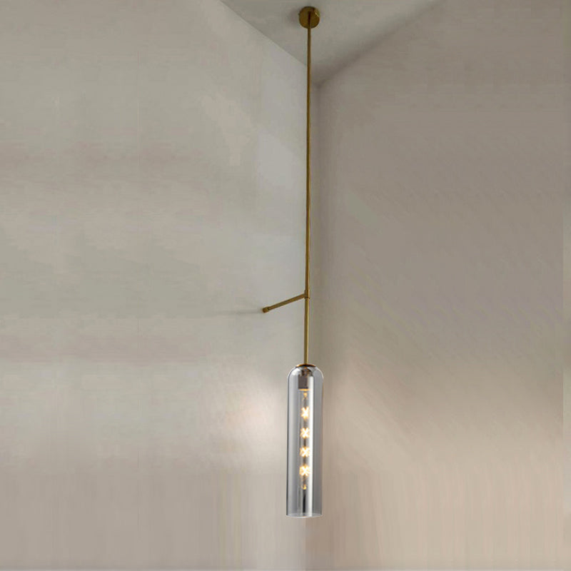 Modern Style Wall Mount Light 1-Light Wall Sconce Light with Glass Shade for Bedroom