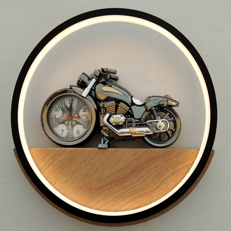 1 Light Circle Wall Sconce Modern Style Metal Wall Lighting for Living Room