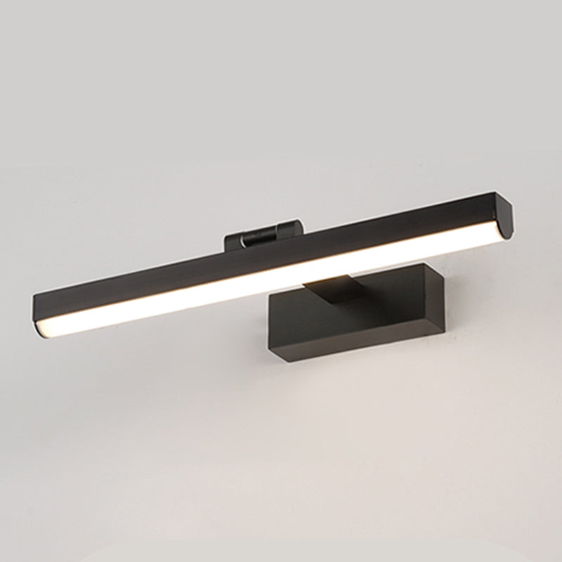 Modern Style Strip Shape Wall Lighting Metal 1 Light Sconce Light for Shower Room