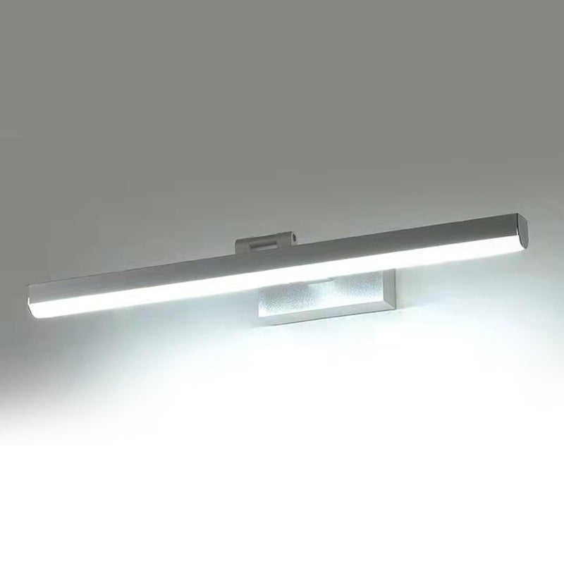 Modern Style Strip Shape Wall Lighting Metal 1 Light Sconce Light for Shower Room
