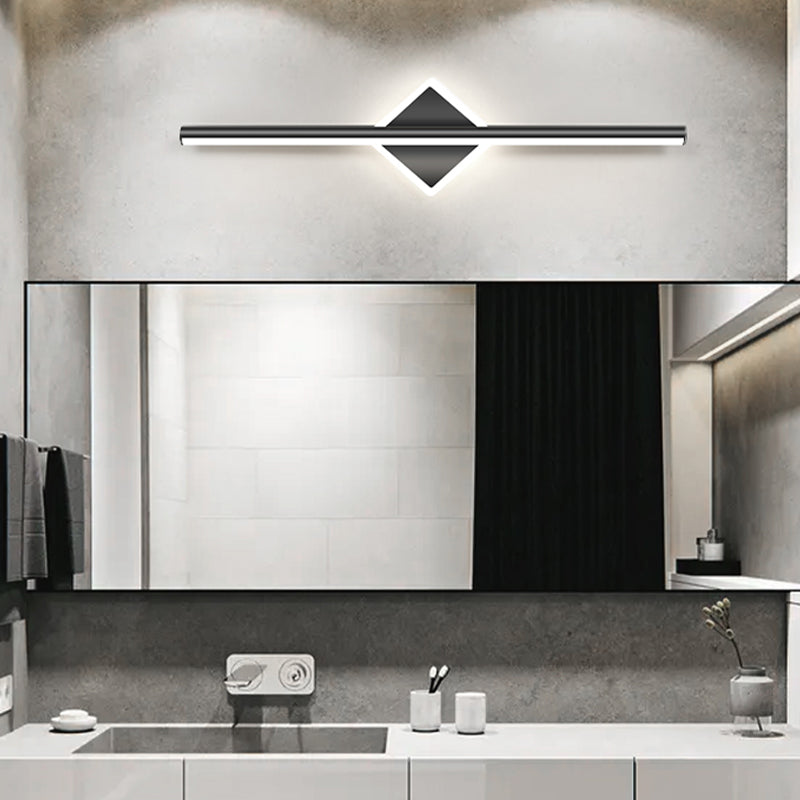 Stile moderno a forma lineare murale sconce metallo 2 luce sconde per bagno