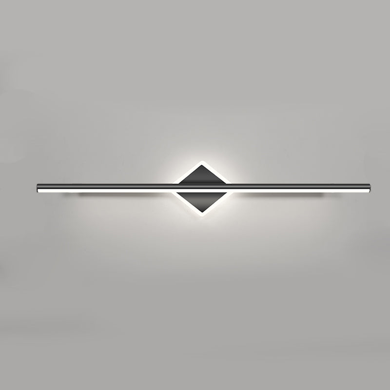 Stile moderno a forma lineare murale sconce metallo 2 luce sconde per bagno