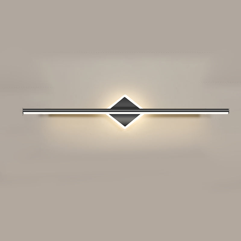 Stile moderno a forma lineare murale sconce metallo 2 luce sconde per bagno