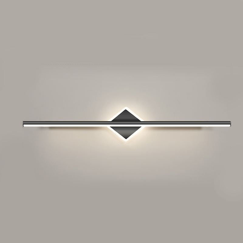 Stile moderno a forma lineare murale sconce metallo 2 luce sconde per bagno