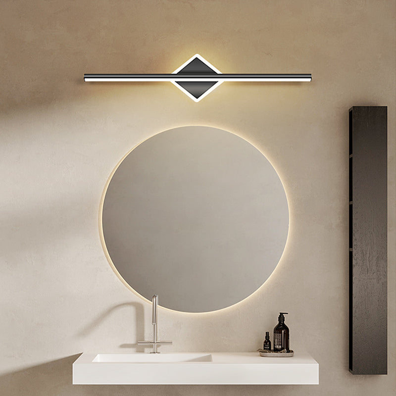 Stile moderno a forma lineare murale sconce metallo 2 luce sconde per bagno