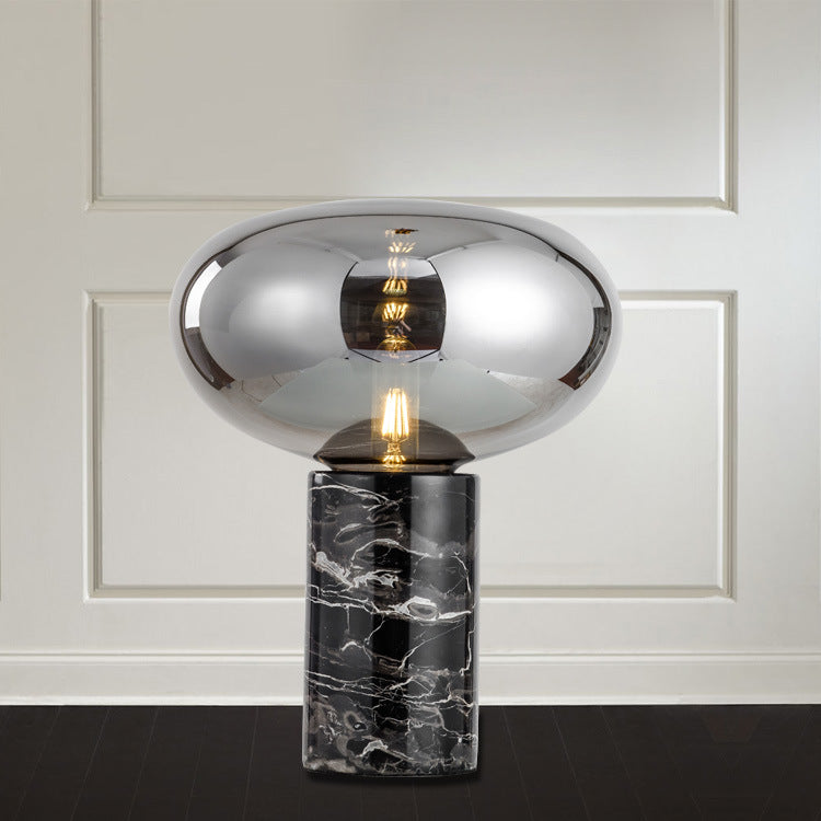 Lámparas de mesa de noche geométricas estilo moderno Lámpara de mesa de vidrio 1 luz