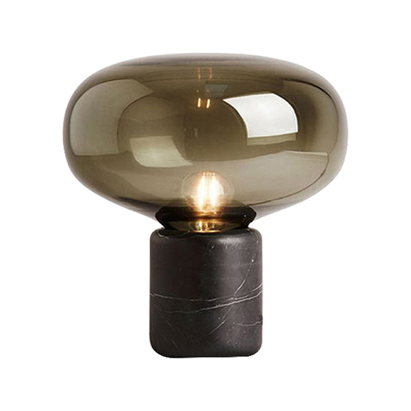 Lámparas de mesa de noche geométricas estilo moderno Lámpara de mesa de vidrio 1 luz