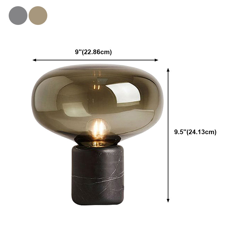 Lámparas de mesa de noche geométricas estilo moderno Lámpara de mesa de vidrio 1 luz