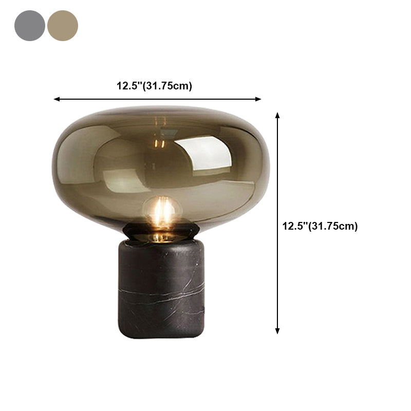 Lámparas de mesa de noche geométricas estilo moderno Lámpara de mesa de vidrio 1 luz