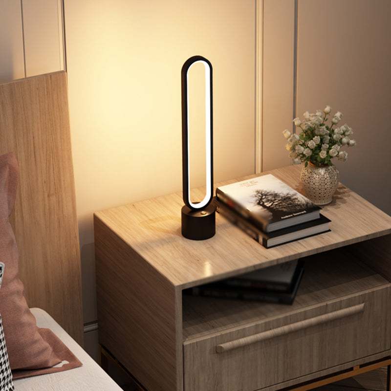 1 Leichte lineare Tischbeleuchtung moderner Metalltischbeleuchtung für Bett