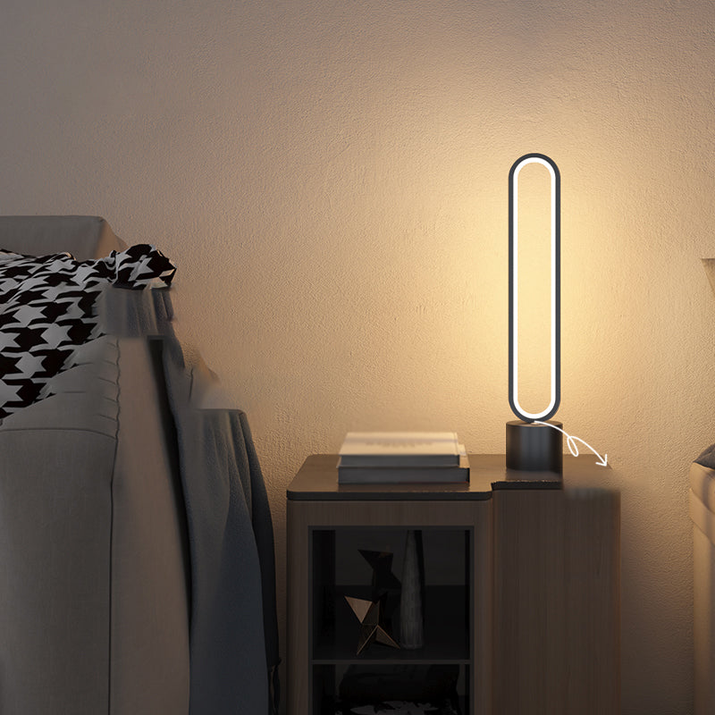 1 Leichte lineare Tischbeleuchtung moderner Metalltischbeleuchtung für Bett