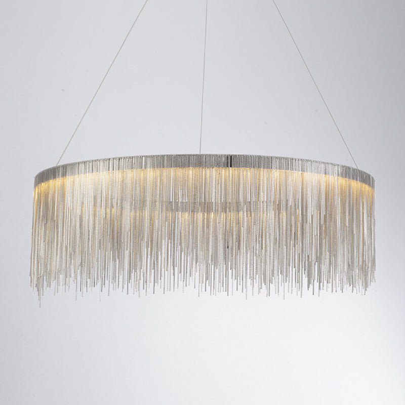 Postmoderner Stil Aluminium Quasten Kronleuchter nordisch minimalistischer Anhängerlampe für Schlafzimmer