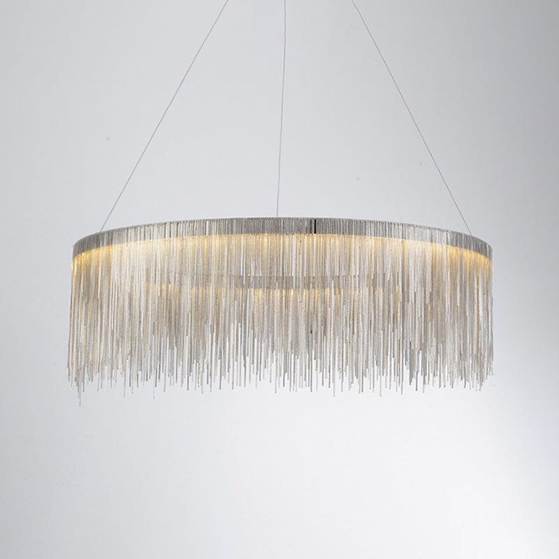 Postmoderner Stil Aluminium Quasten Kronleuchter nordisch minimalistischer Anhängerlampe für Schlafzimmer