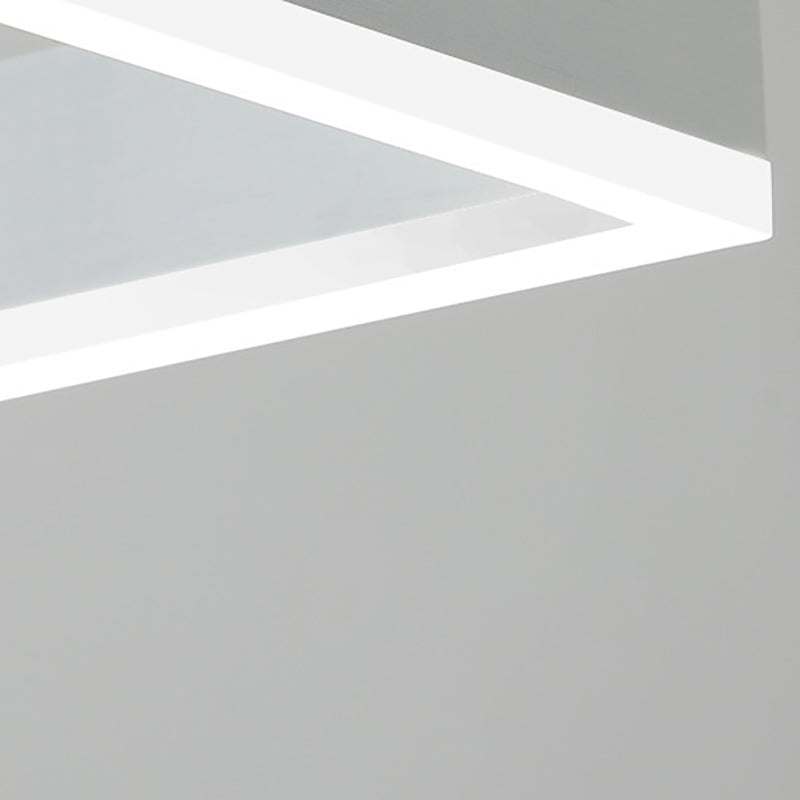 Aluminium weiße Kronleuchter Licht Geometrische LED einfache Kronleuchterlampe für Schlafzimmer