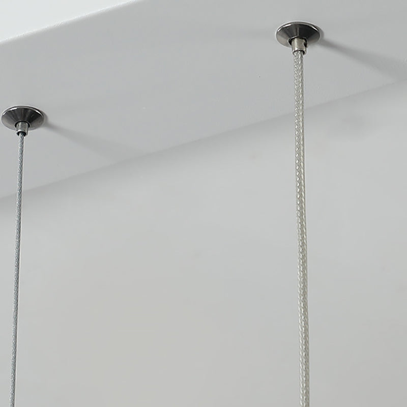Aluminium weiße Kronleuchter Licht Geometrische LED einfache Kronleuchterlampe für Schlafzimmer