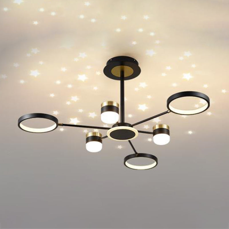 Multi Light Unique Branch Hanging Lights Modern Style Metal Hanging Lighting for House