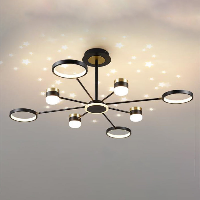 Multi Light Unique Branch Hanging Lights Modern Style Metal Hanging Lighting for House