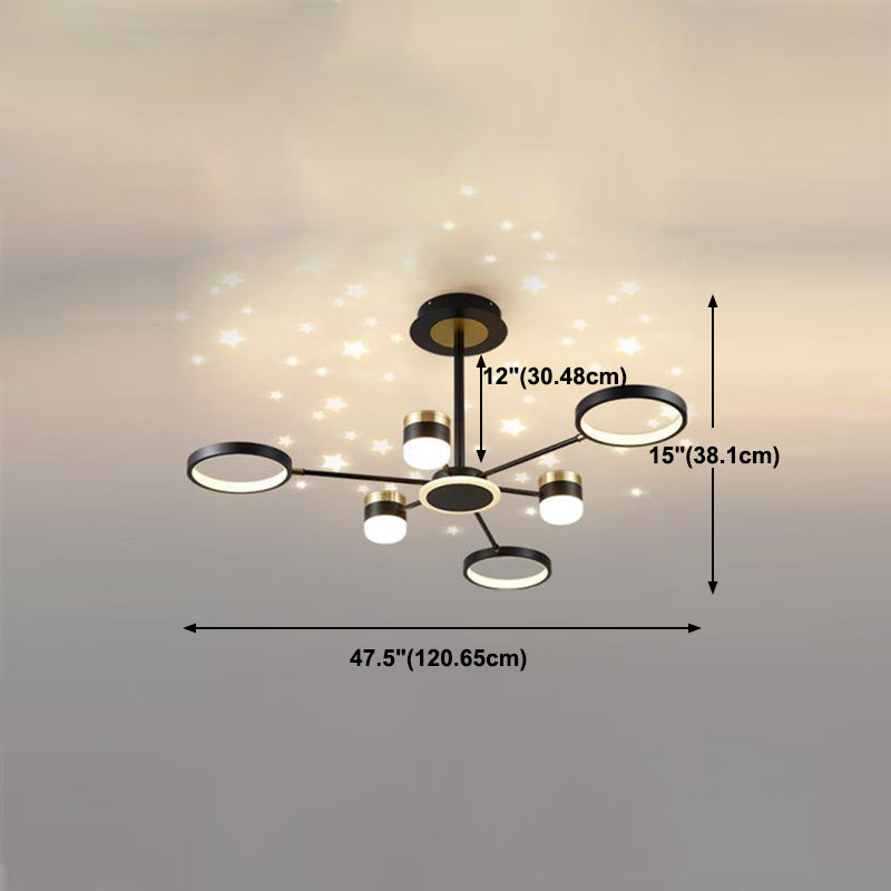 Multi Light Unique Branch Hanging Lights Modern Style Metal Hanging Lighting for House