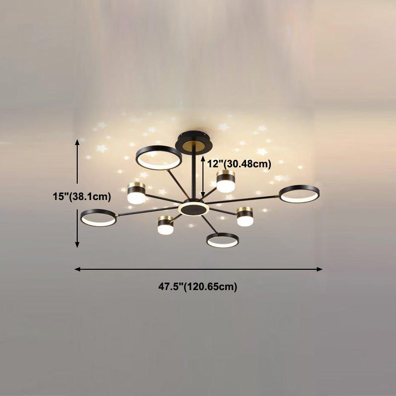 Multi Light Unique Branch Hanging Lights Modern Style Metal Hanging Lighting for House