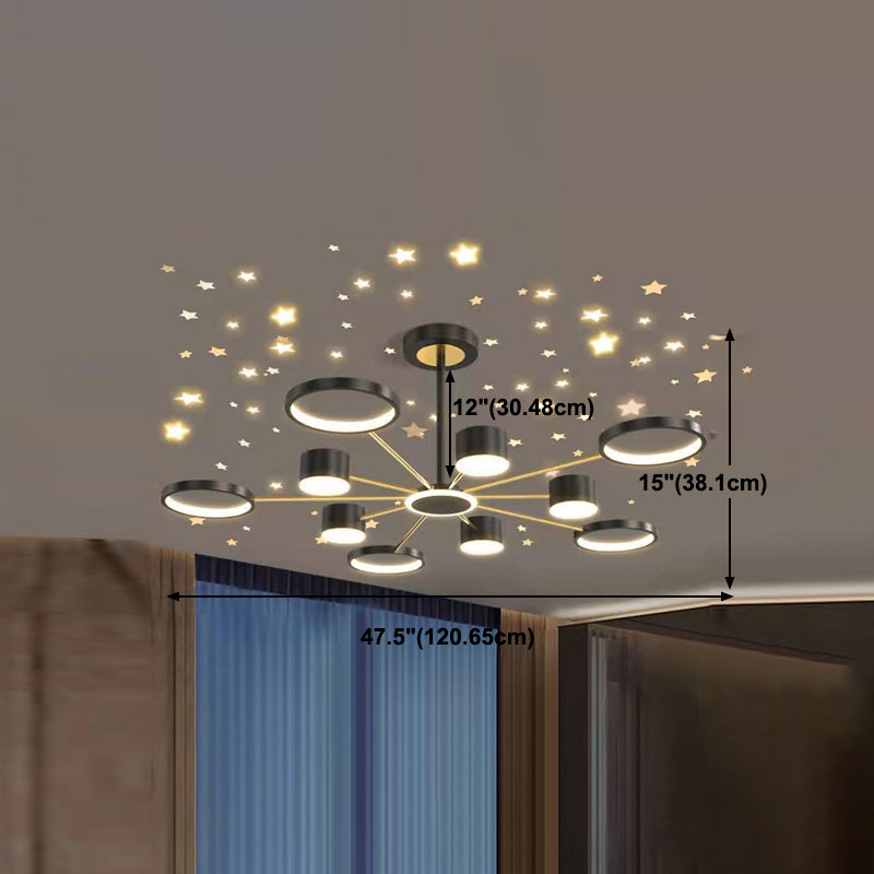 Multi Light Unique Branch Hanging Lights Modern Style Metal Hanging Lighting for House