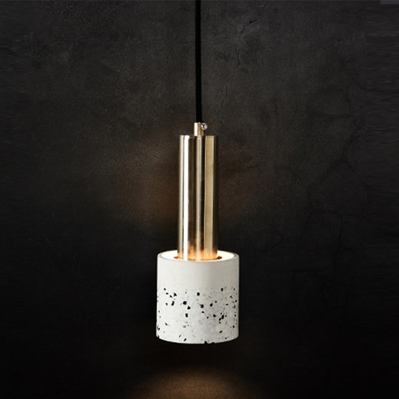 Estilo moderno Tombra cilíndrica Piedra de luz colgante 1 Lámpara colgante de luz para restaurante