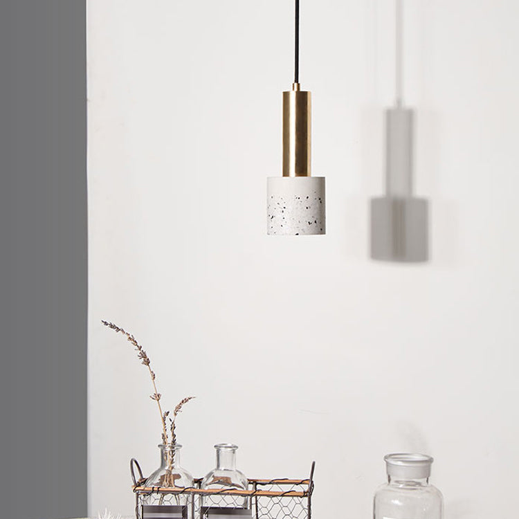Moderne Stilzylindrisch Schatten hängend hängender leicht Stein 1 hängende Lampe für das Restaurant