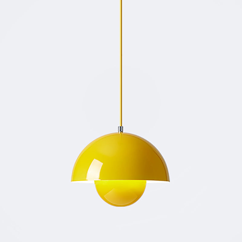 Lámpara colgante de 1 luce de estilo colgante de estilo macarrón con aluminio para dormitorio