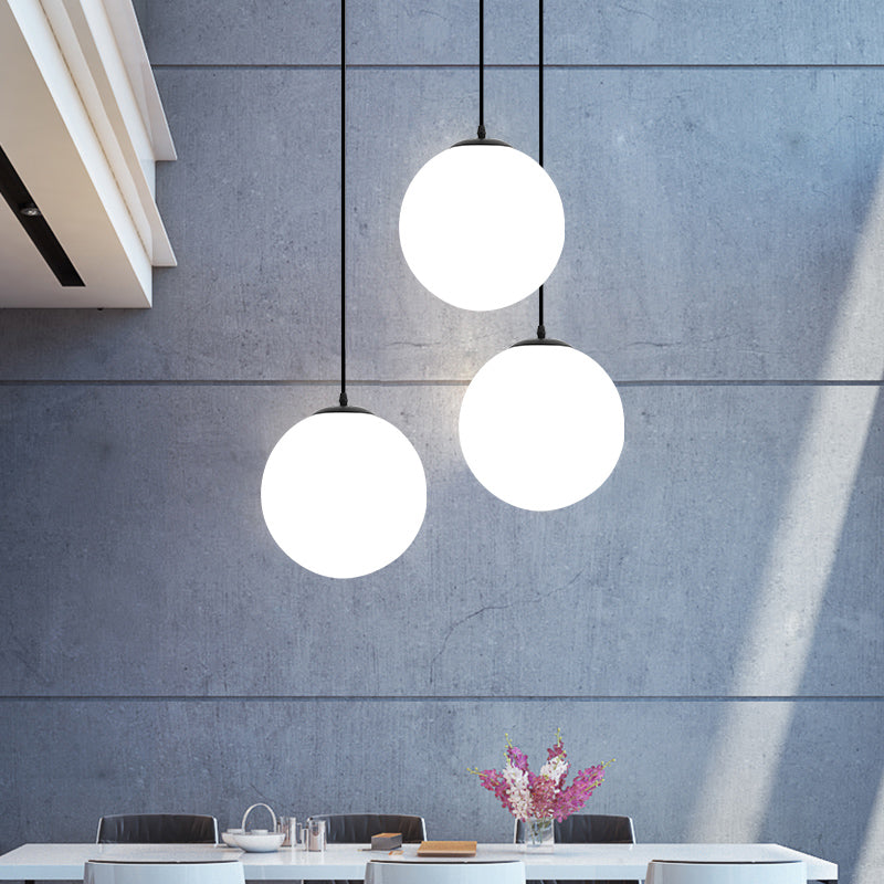 Moderner Stil Kugelform Pendelleuchte Glas 1 Licht anheizen Licht für Esszimmer