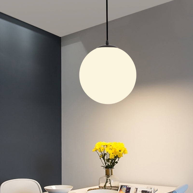 Moderner Stil Kugelform Pendelleuchte Glas 1 Licht anheizen Licht für Esszimmer
