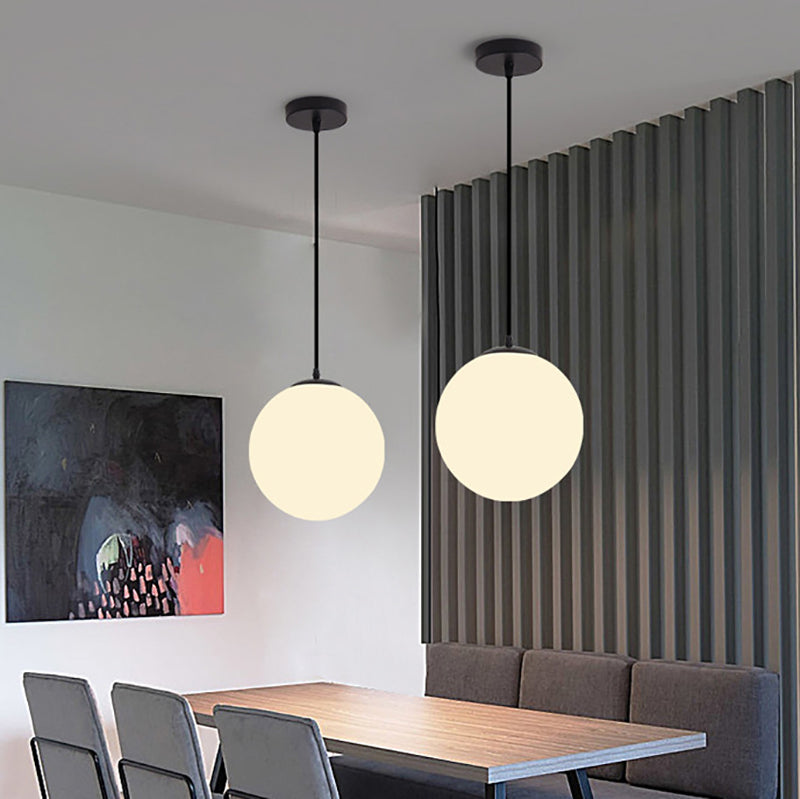 Moderner Stil Kugelform Pendelleuchte Glas 1 Licht anheizen Licht für Esszimmer