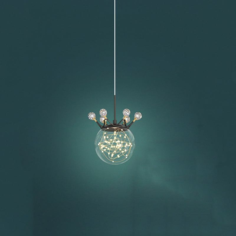 Luces colgantes esféricas de estilo contemporáneo luces colgantes colgantes de metal