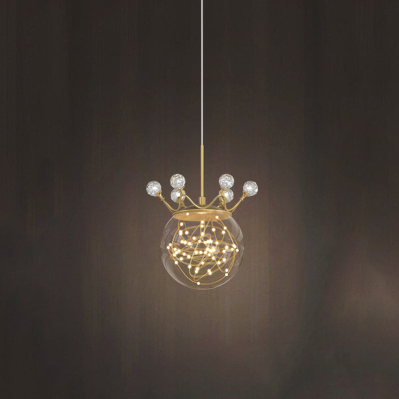 Luces colgantes esféricas de estilo contemporáneo luces colgantes colgantes de metal