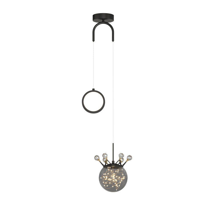 Luces colgantes esféricas de estilo contemporáneo luces colgantes colgantes de metal
