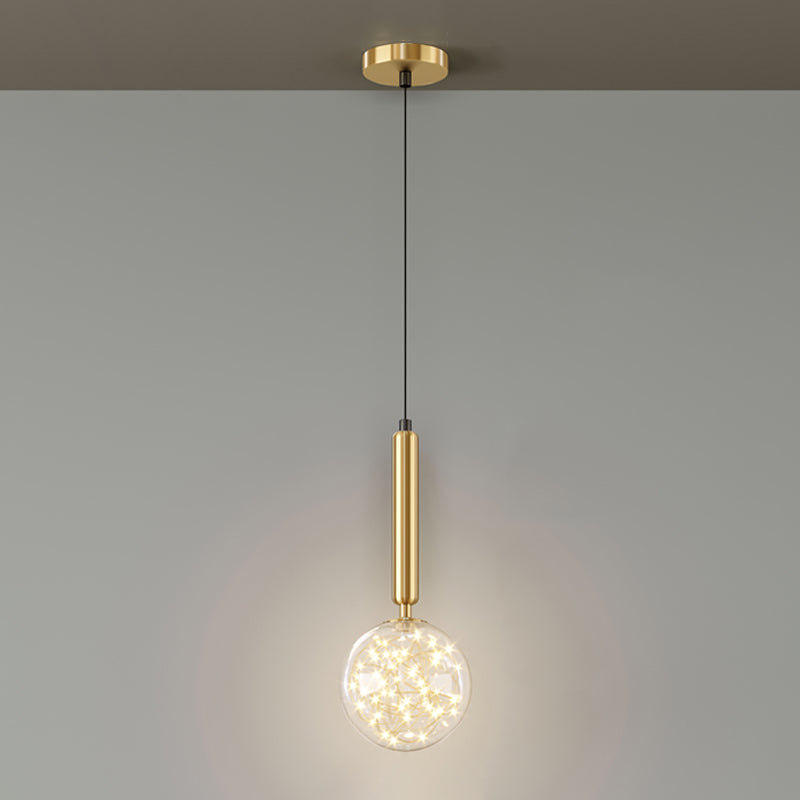 Luces colgantes esféricas de estilo contemporáneo de accesorios de iluminación colgante de metal