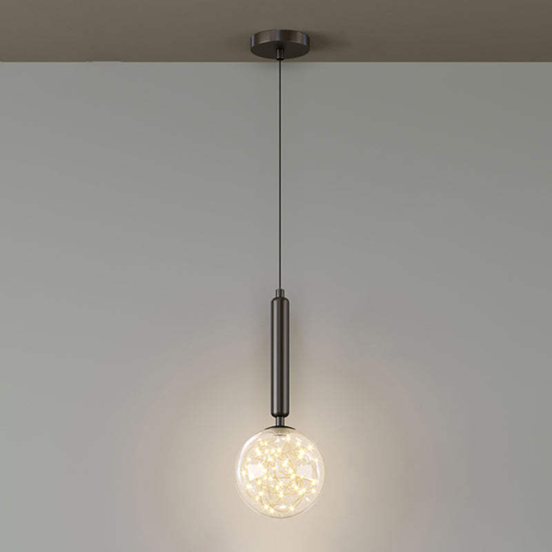 Luces colgantes esféricas de estilo contemporáneo de accesorios de iluminación colgante de metal