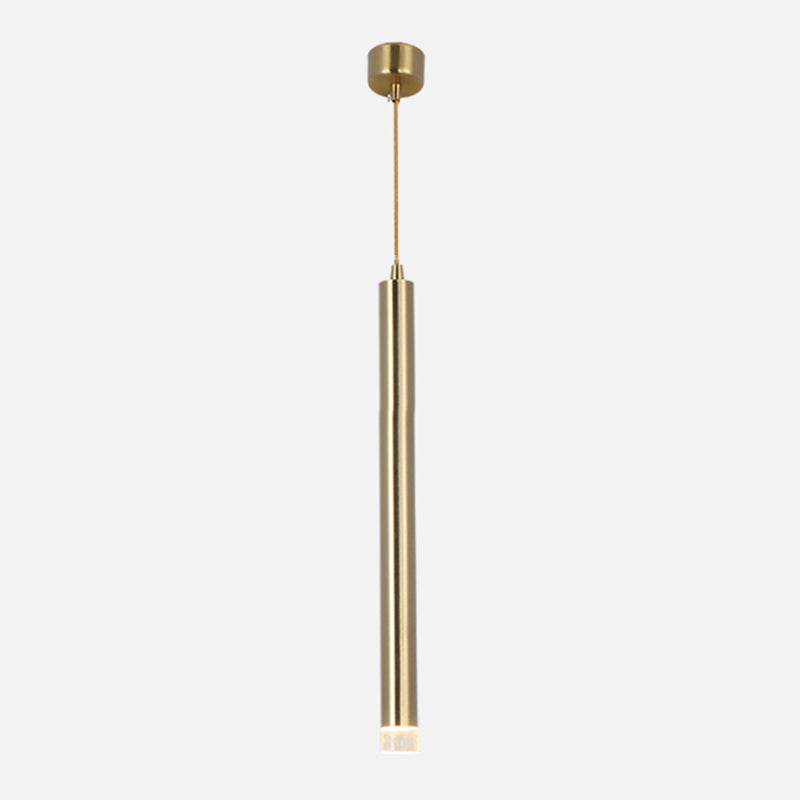 Luz de cilindro Luz contemporánea de estilo contemporáneo 1 accesorio de iluminación colgante de luz en oro