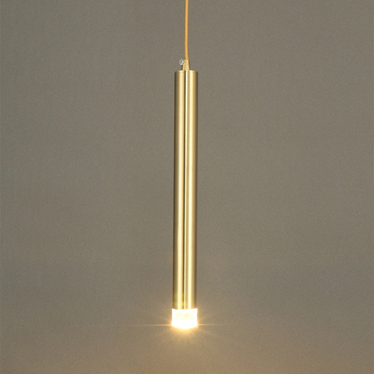 Luz de cilindro Luz contemporánea de estilo contemporáneo 1 accesorio de iluminación colgante de luz en oro
