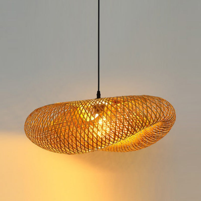 Geometrische hängende Licht moderne Art Holz 1 Licht nach unten Beleuchtung