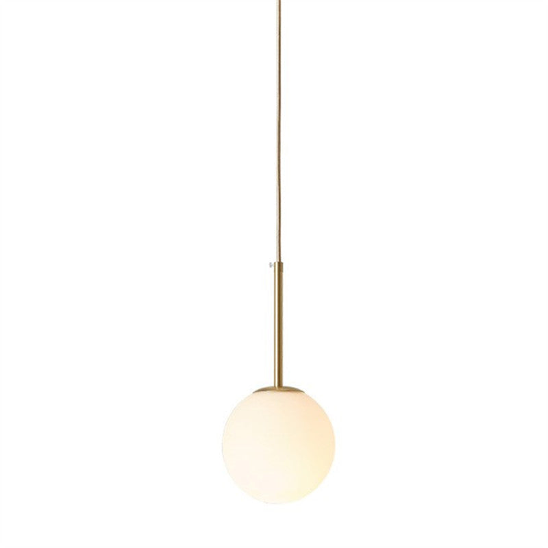 Estilo moderno de forma esférica vidrio de iluminación colgante 1 lámpara colgante de luz para sala de estar