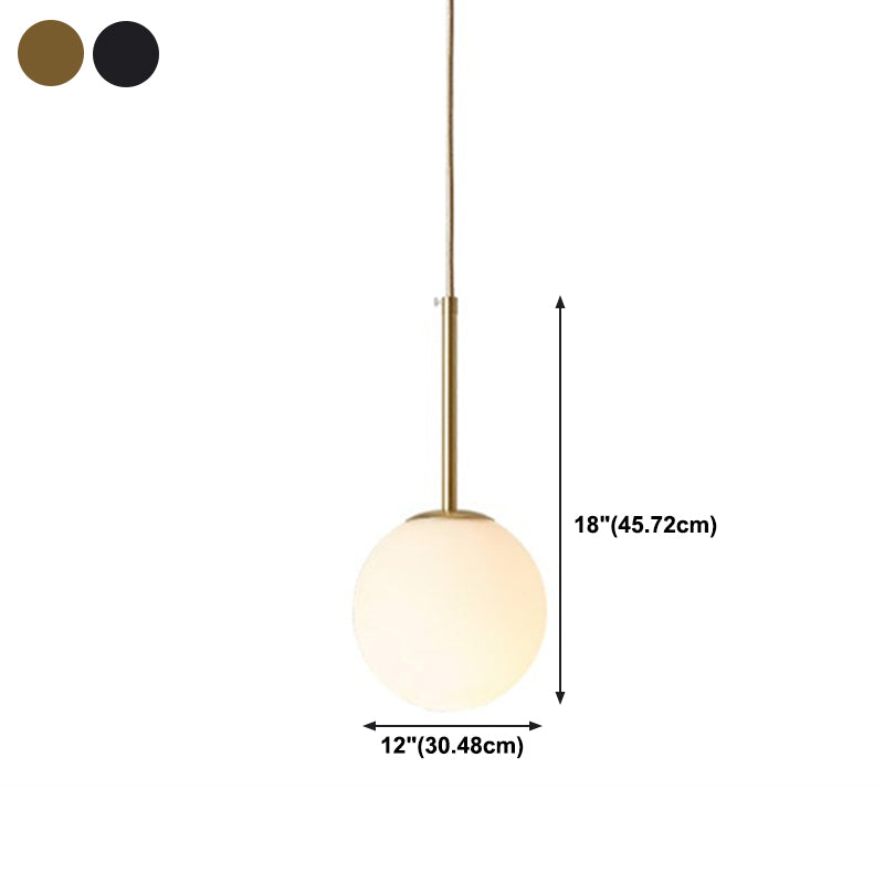 Moderner Stil Kugelform Pendelleuchte Glas 1 Licht Anhängerlampe für Wohnzimmer