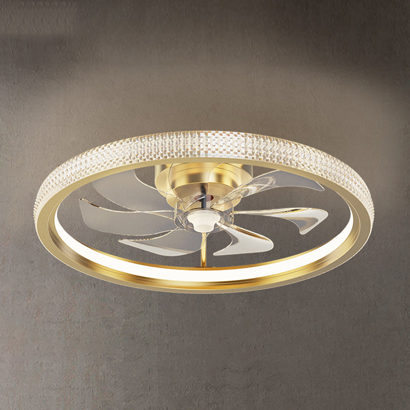 Éclair de ventilateur de plafond de style moderne Éclairage de ventilateur de plafond en métal pour chambre à coucher