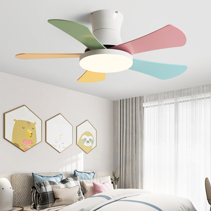 Éclairage de ventilateur de plafond de style moderne 1 Éclair de ventilateur de plafond léger avec bois pour chambre à coucher