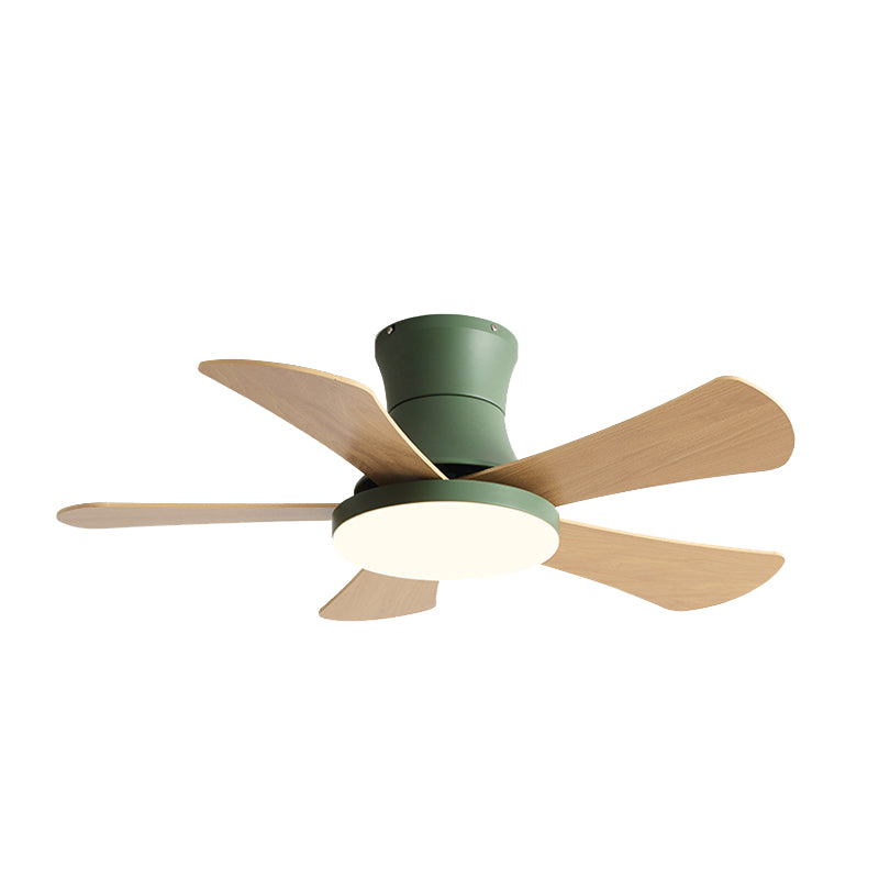 Éclairage de ventilateur de plafond de style moderne 1 Éclair de ventilateur de plafond léger avec bois pour chambre à coucher