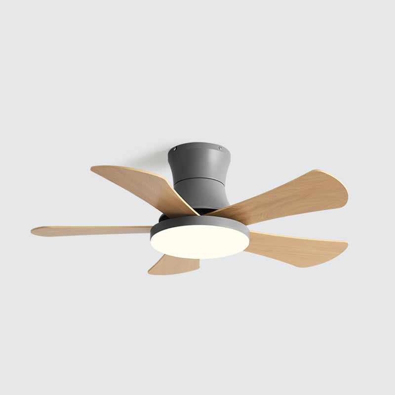 Éclairage de ventilateur de plafond de style moderne 1 Éclair de ventilateur de plafond léger avec bois pour chambre à coucher