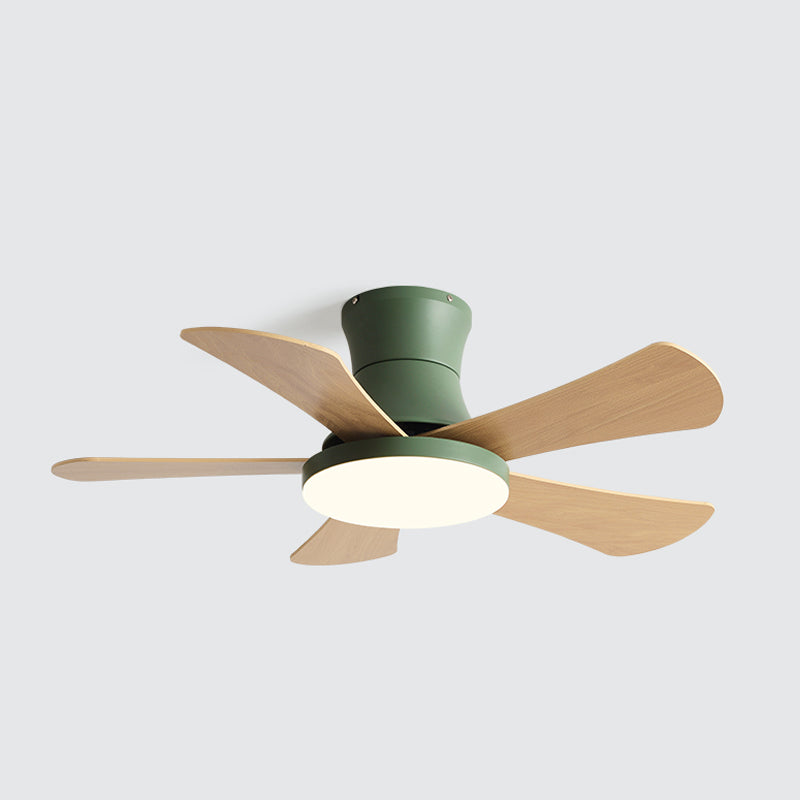 Éclairage de ventilateur de plafond de style moderne 1 Éclair de ventilateur de plafond léger avec bois pour chambre à coucher