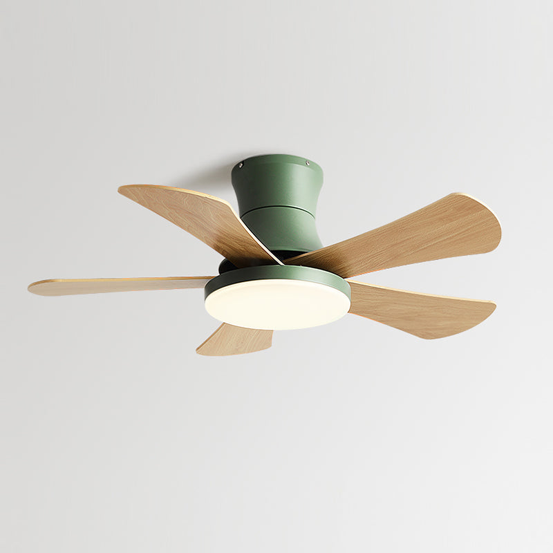 Éclairage de ventilateur de plafond de style moderne 1 Éclair de ventilateur de plafond léger avec bois pour chambre à coucher